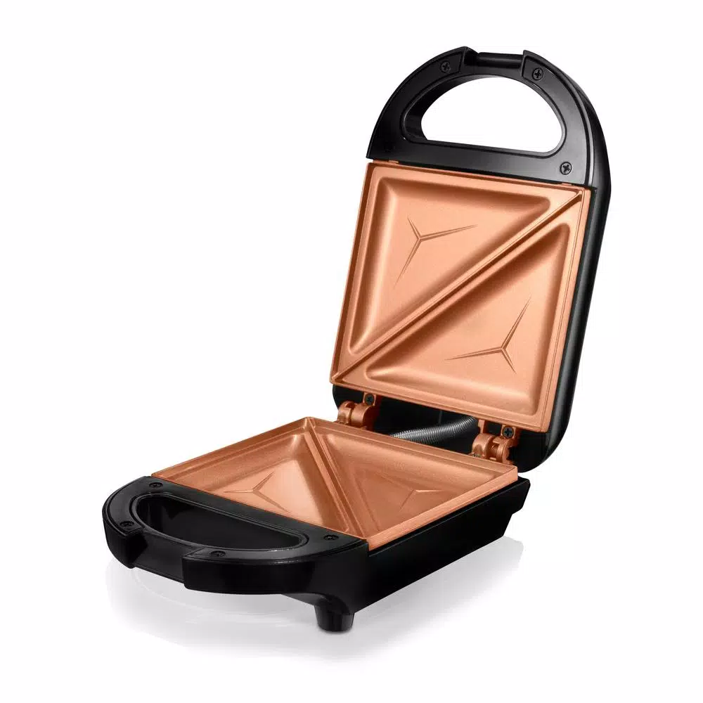 Gotham Steel Ti-Ceramic Non-Stick Single Sandwich Maker, Black