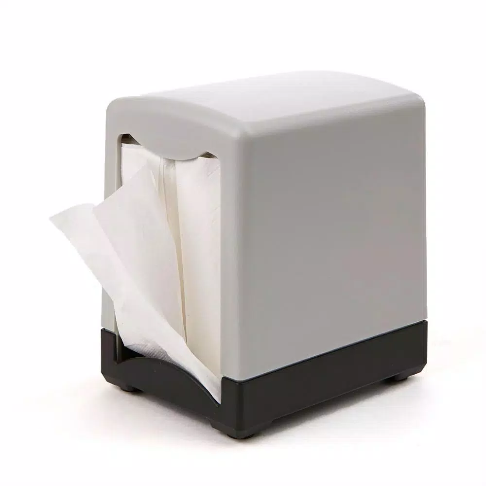 Mind Reader Black 7 in. Interfold Tabletop Napkin Dispenser, 2-Pack