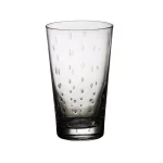Abigails Rain Drop 12 oz. Clear Highball Glass Set of 4 - Handmade Mouth-Blown Bubble Glassware thumbnail 1