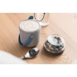 BergHOFF Leo Grey and Blue Dual Lunch Pot - 16 oz 2-Piece Food Storage Container Set thumbnail 3