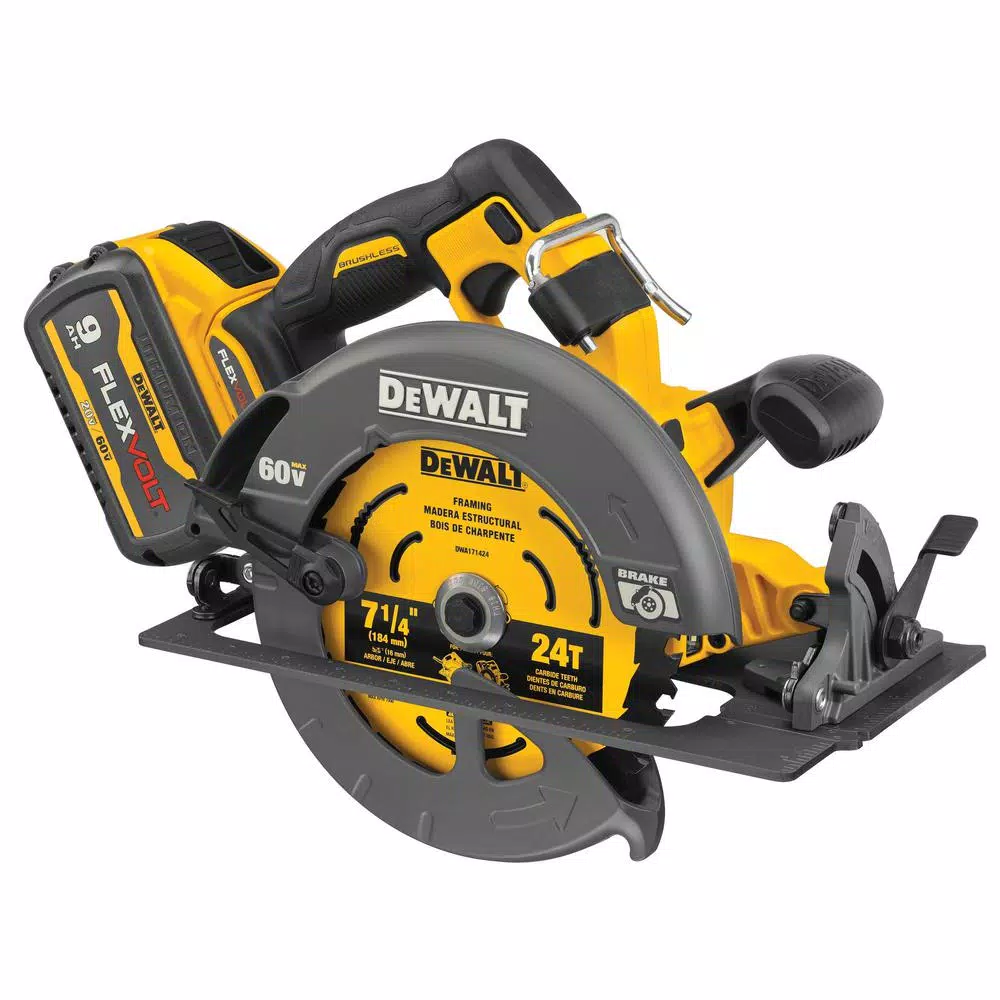 DEWALT FLEXVOLT 60V MAX 7-1/4 in. Brushless Circular Saw & 20V MAX High Torque Impact Wrench Combo Kit