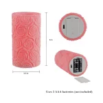 Lavish Home Rose Embossed LED Flameless Candle with Remote Control, Pink Real Wax thumbnail 2