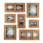 Home Decorators Collection Natural Wood and Gold Gallery Wall Picture Frame Set, 7-Piece thumbnail 1