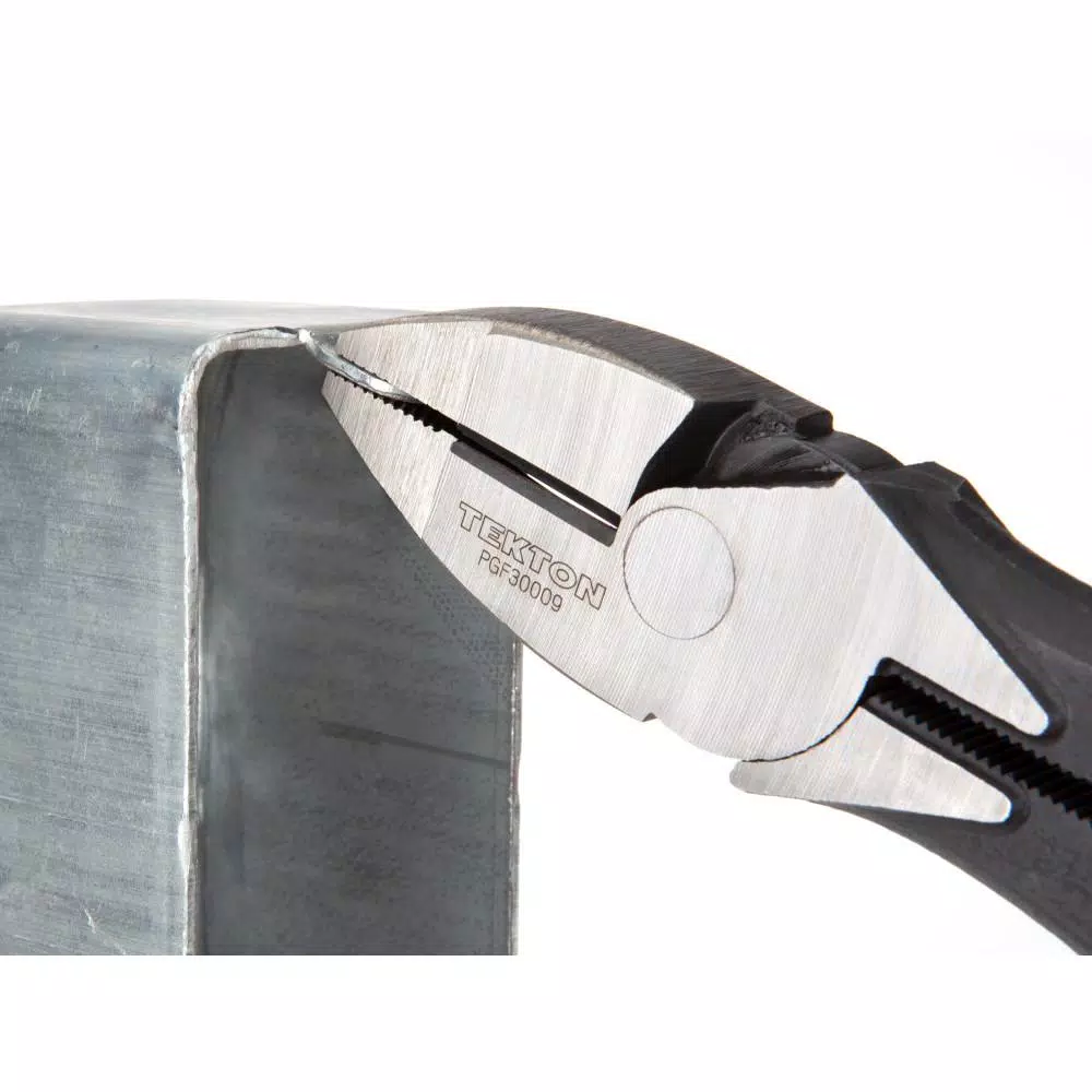 TEKTON 9-1/2 in. Lineman's Pliers with Induction-Hardened Side Cutters