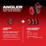 Milwaukee M18 FUEL ANGLER 100 ft. Non-Conductive Polyester Pulling Fish Tape Drum thumbnail 8