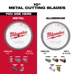 Milwaukee 10 in. 50T Carbide Teeth Metal Cutting Circular Saw Blade thumbnail 4