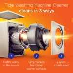 Tide Washing Machine Cleaner, Oxygenated Bleach Formula, 5-Count Pack thumbnail 3
