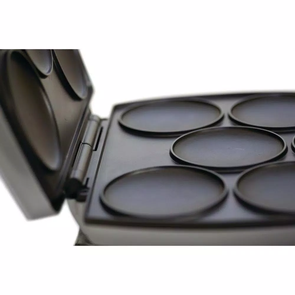 Brentwood Appliances AR-136 6-Piece Nonstick Arepa Maker, Silver Countertop Specialty Grill