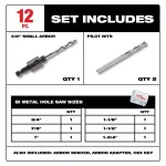 Milwaukee Hole Dozer 12-Piece Bi-Metal Hole Saw Set with Rip Guard thumbnail 2