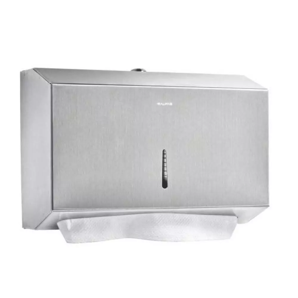 Alpine Industries Stainless Steel Brushed C-Fold and Multi-Fold Paper Towel Dispenser