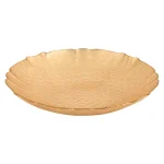 Badash Crystal Victoria Authentic 12 in. Gold Leaf on Glass Serving Bowl, 32 oz. thumbnail 1