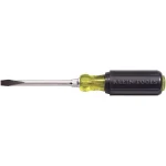 Klein Tools 1/4 in. Keystone-Tip Flat Head Screwdriver with 4 in. Round Shank and Cushion Grip thumbnail 1