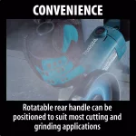 Makita 7 in. Angle Grinder, 15 Amp, Soft Start, 8000 rpm thumbnail 7