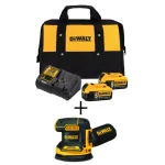 DEWALT 20V MAX XR Brushless 5 in. Cordless Random Orbital Sander Kit with (2) 5.0 Ah Batteries and Charger thumbnail 1