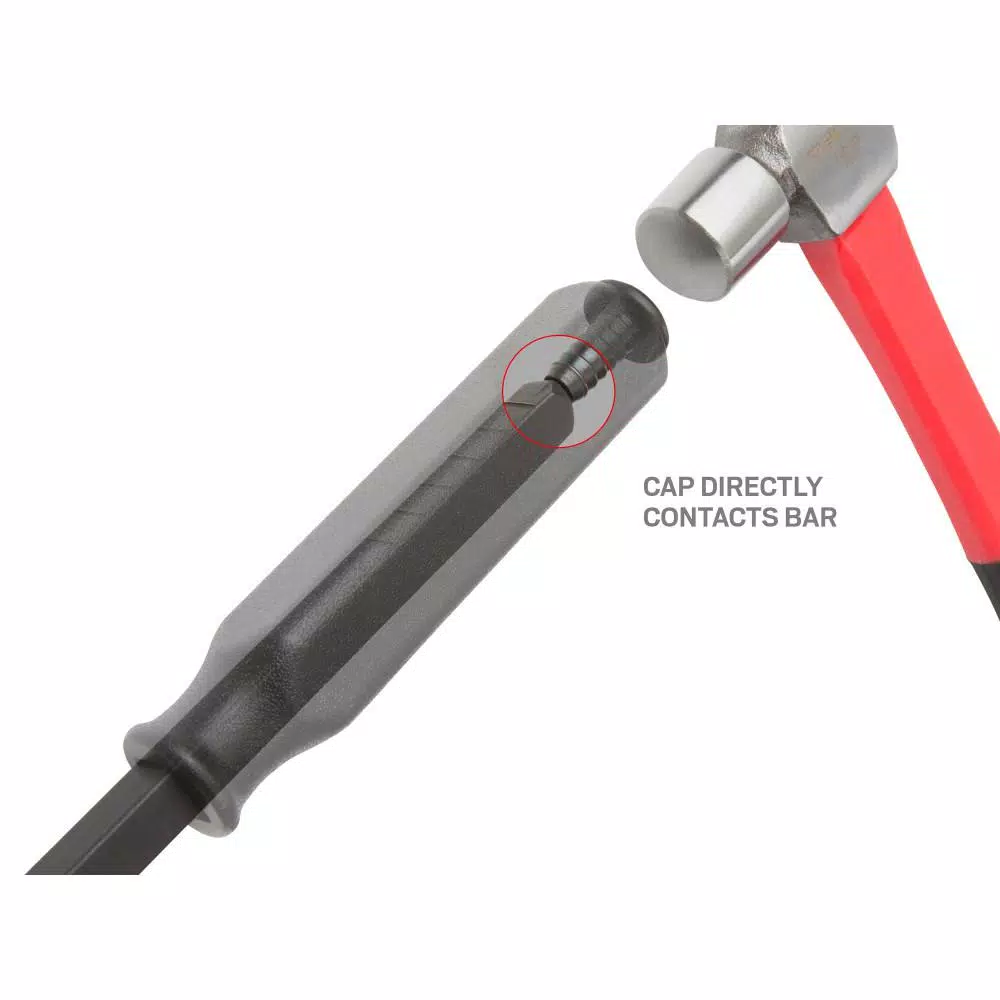 TEKTON 25 in. Angled Tip Pry Bar with Steel Striking Cap