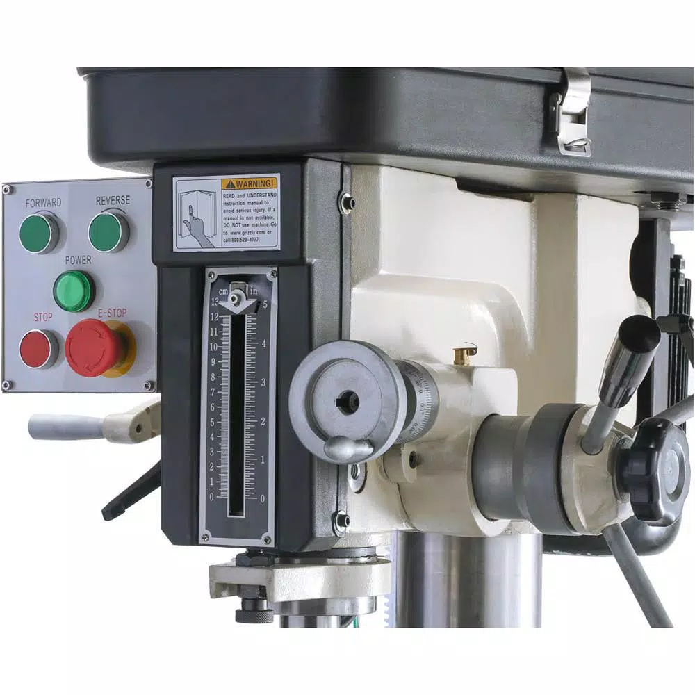Grizzly Industrial 2 HP Mill/Drill with Table Stand and R-8 Spindle, 220V Stationary Drill Press
