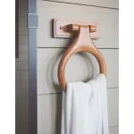 Design House Dalton Solid Oak Hand Towel Ring - Honey Oak thumbnail 2