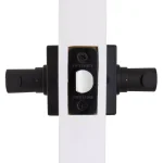 Defiant Highland Matte Black Passage Door Lever with Square Rose thumbnail 4