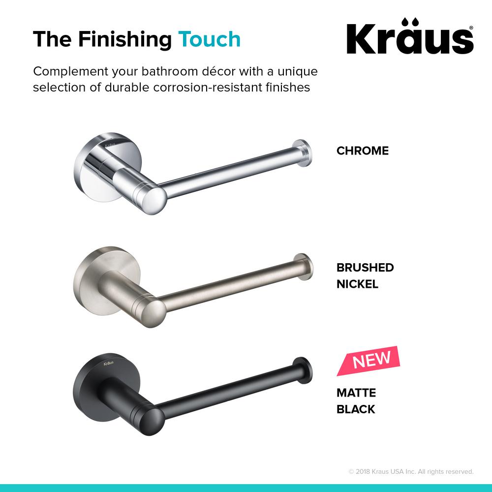 KRAUS Elie Chrome Solid Brass Toilet Paper Holder