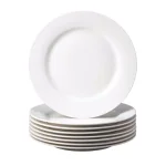 THOMSON POTTERY Basic White Stoneware Salad Plates, Set of 8 thumbnail 1