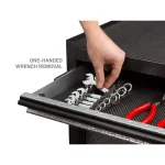TEKTON 8-Tool Store-and-Go Stubby Wrench Keeper, Low Profile Toolbox Organizer, Black thumbnail 6
