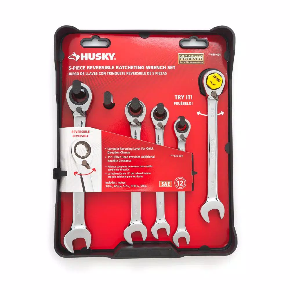 Husky 278-Piece Mechanics Tool Set with 1/4 in., 3/8 in., and 1/2 in. Drive Ratchets and Sockets