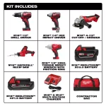 Milwaukee M18 18V Lithium-Ion Cordless 5-Tool Combo Kit with 2 Batteries and Charger thumbnail 2
