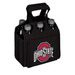 Picnic Time Ohio State University Buckeyes 6-Bottle Insulated Neoprene Beverage Carrier - Black thumbnail 1