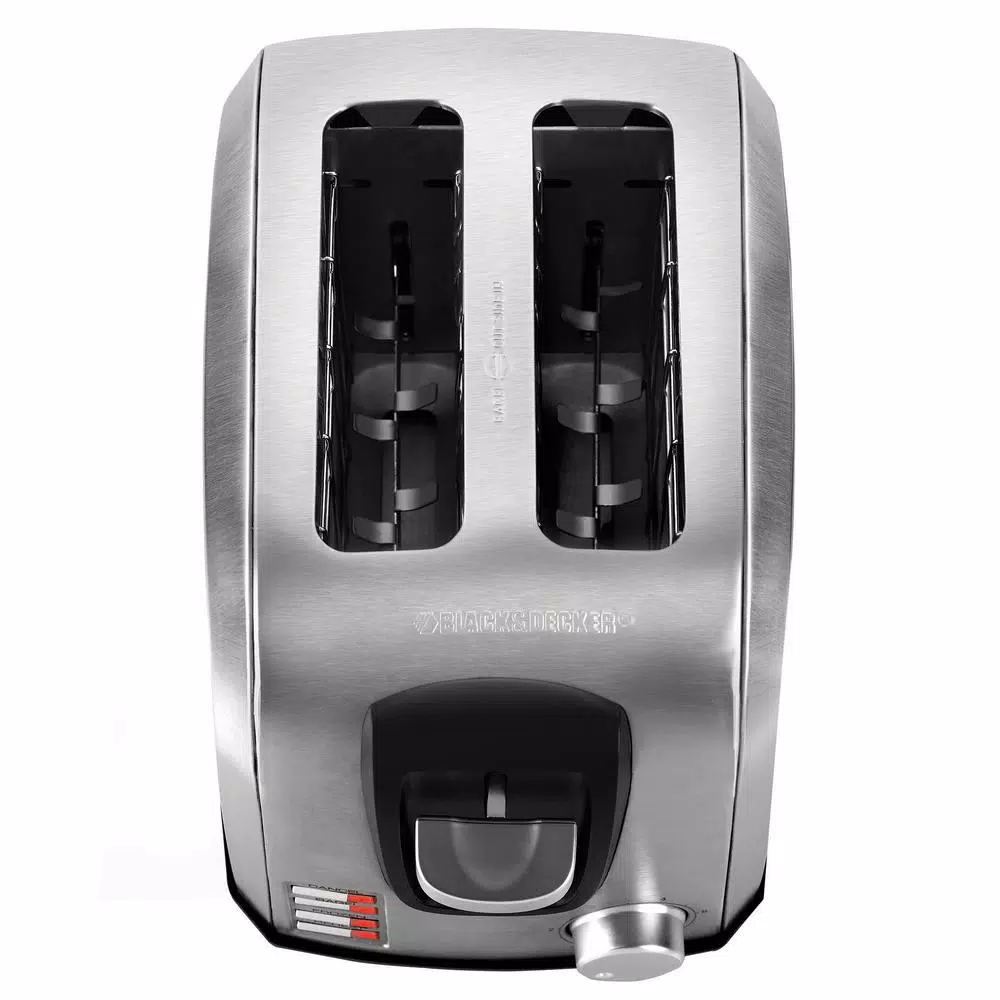 Black+Decker 2-Slice Stainless Steel Pop-Up Toaster with Browning Control