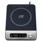 SPT 1650W 8 in. Single Burner Induction Cooktop with 3.5L Stainless Steel Pot and Glass Lid thumbnail 1