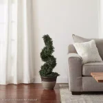Pure Garden 36 in. Artificial Cypress Spiral Topiary with Pot thumbnail 5