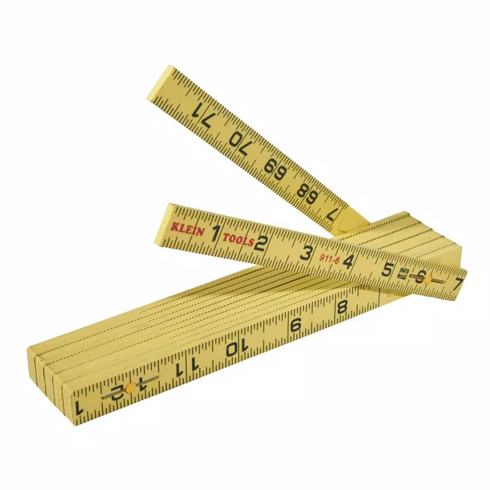 Klein Tools 6 ft. Fiberglass Folding Ruler, Waterproof & Heavy-Duty