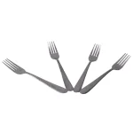Unbranded Hammered Finish Silver 18/0 Stainless Steel Dinner Fork Set, 4-Piece thumbnail 1