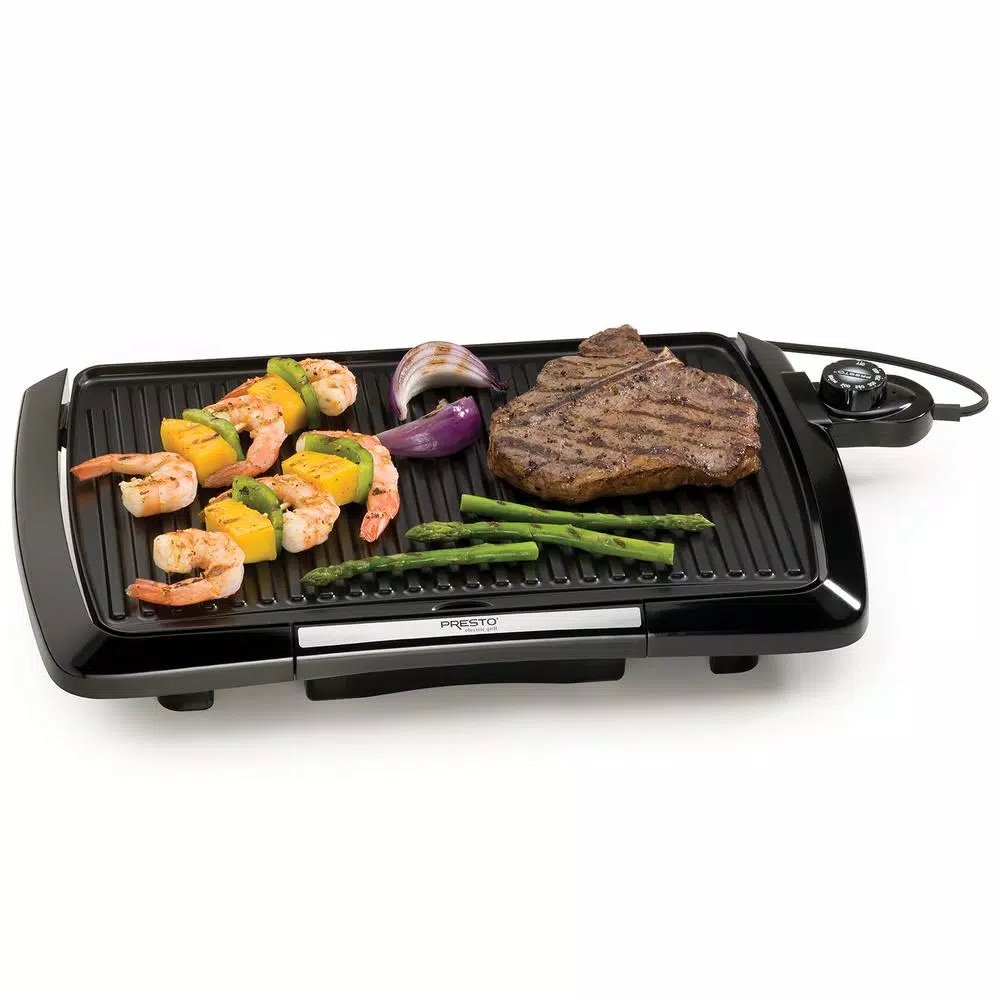 Presto Cool Touch Electric Indoor Grill, 160 sq. in. Cooking Surface, Black