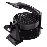 BLACK+DECKER Rotating Belgian Waffle Maker, 2-Slice Nonstick Dual Cooking Plates, Black thumbnail 2