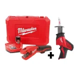Milwaukee M12 12V Cordless Copper Tubing Cutter & HACKZALL Reciprocating Saw Kit thumbnail 1