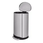 Innovaze 10.6 Gal. Stainless Steel Semi-Round Step-On Trash Can with Fingerprint-Free Finish thumbnail 4