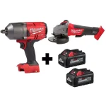 Milwaukee M18 FUEL 1/2 in. High Torque Impact Wrench & 5 in. Grinder Combo Kit w/ Two 6.0 Ah Batteries thumbnail 1