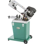 Grizzly Industrial 5" x 6" Metal-Cutting Horizontal Bandsaw with 60° Swivel Head thumbnail 1