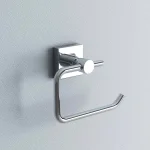 No Drilling Required Hukk Single Post Toilet Paper Holder, Modern Chrome Zinc Design, No-Drill Mounting thumbnail 2