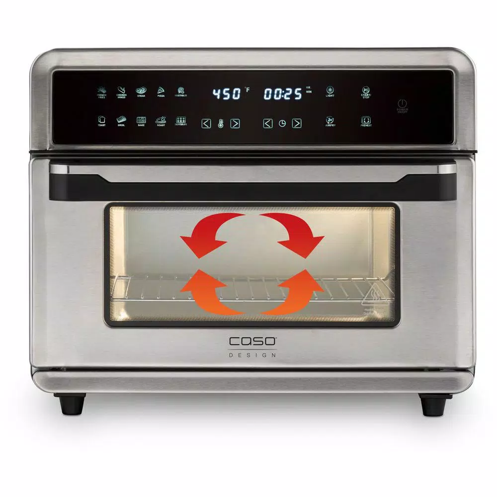 Caso Design 26 Qt. Stainless Steel Air Fryer Toaster Oven with 9-in-1 Functions