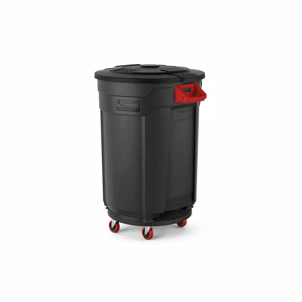 Suncast Commercial Heavy Duty Resin Utility Trash Can Dolly