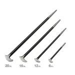 TEKTON 4-Piece Rolling Head Pry Bar Set, 6, 12, 16, 20 in. thumbnail 3