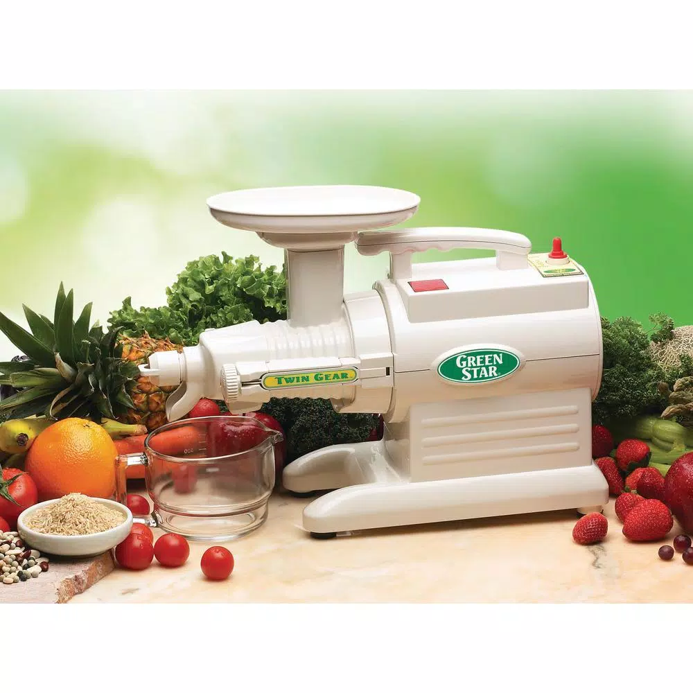 Tribest Greenstar Original Cold Press Juicer, 24 fl. oz., White
