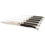 Starfrit European-Style Steak Knife Set, 6-Piece Stainless Steel with Pinewood Storage Box thumbnail 1