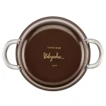 Ayesha Curry Ayesha Home Collection 4.5 Qt. Porcelain Enamel Nonstick Saucepot with Lid, Brown Sugar thumbnail 3