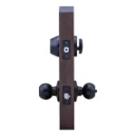 Copper Creek Tuscan Bronze Contemporary Entry Door Knob and Single Cylinder Deadbolt Combo Pack thumbnail 3