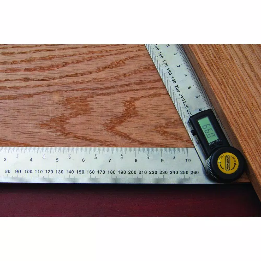 General Tools 10 in. Digital Angle Ruler, Stainless Steel Precision Angle Finder