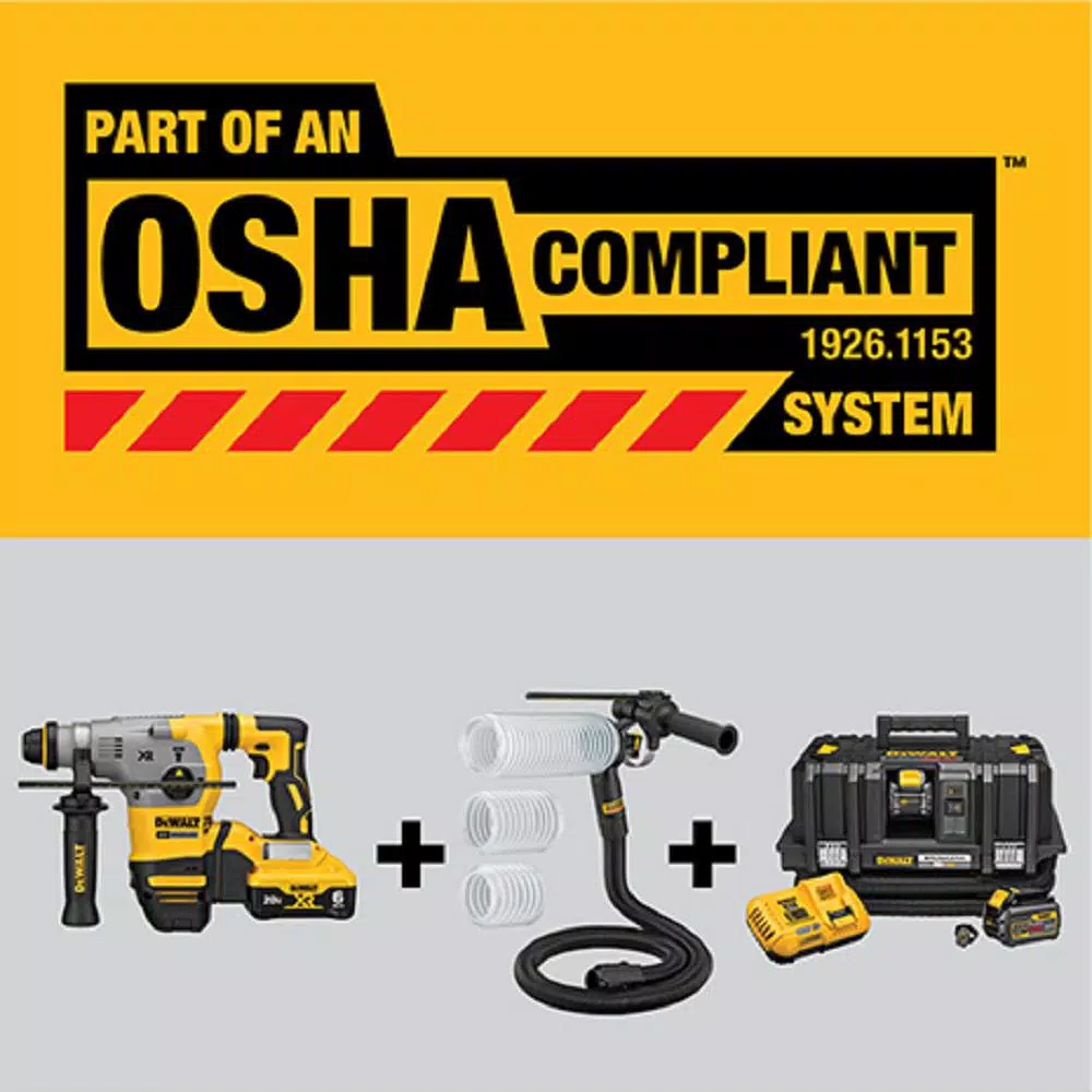 DEWALT 20V MAX XR Brushless 1-1/8 in. SDS Plus L-Shape Rotary Hammer Kit with (2) 9.0 Ah FLEXVOLT Batteries