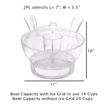 Classic Cuisine 6-Piece Cold Serving Bowl Set with Ice Compartment and Domed Lid thumbnail 3